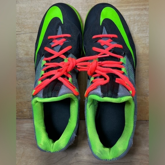 Nike Zoom Run The One Mens Sz 11.5 Basketball Shoes Black Green 653636-030 - Picture 6 of 8